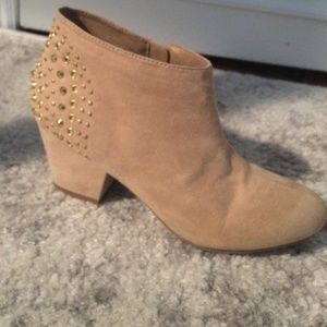 Tan Booties with little studs Forever 21