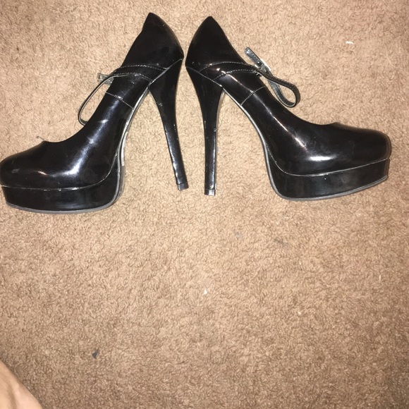 Black platform heels