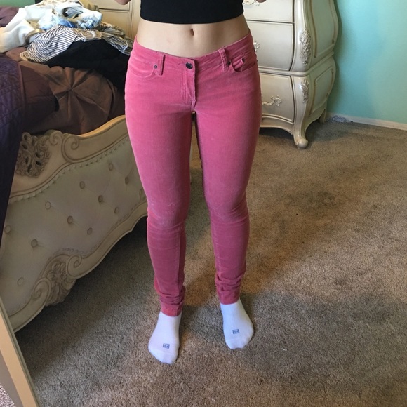 Pink corduroy jeans!