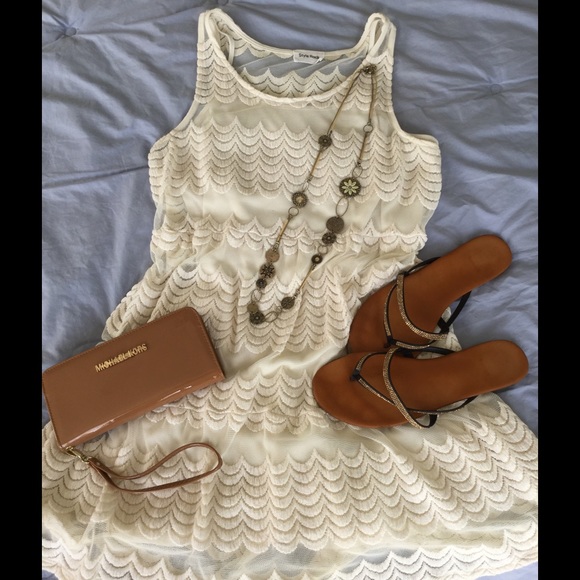 Cream color Tank Style Dress