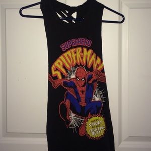 Spiderman Braided Back Muscle Tank