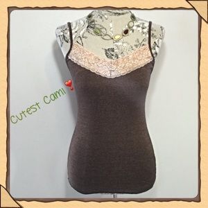 ⚡️SALE⚡️MICHAEL✨STARS Stretch Shimmer Cami w/Lace