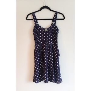 ❌SOLD❌Navy+White Polka Dot Sundress