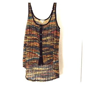 Multi colored high low top