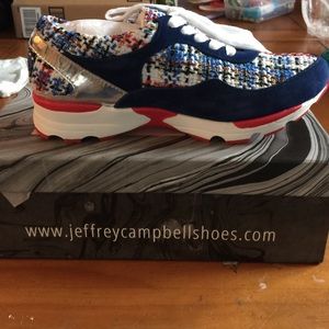 Jeffrey Campbell Navy Suede sneakers