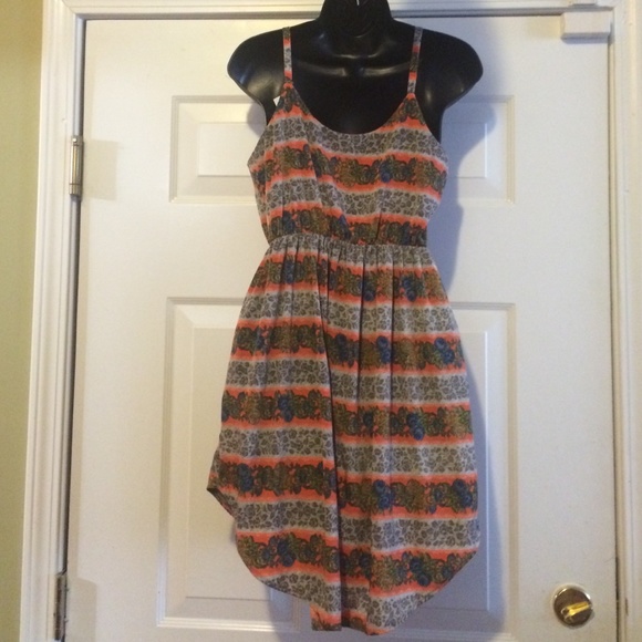 Multicolored v neck dress - Picture 2 of 4