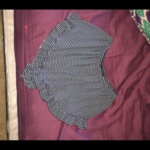 Navy and white brandy Melville shorts