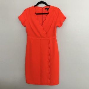 orange jcrew dress