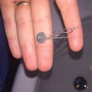 sterling silver e and infinity necklace