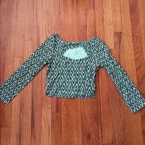 Geo Print Charlotte Russe Crop Top
