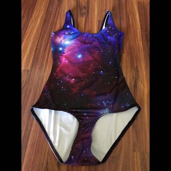 Authentic Blackmilk Purple Galaxy Swim