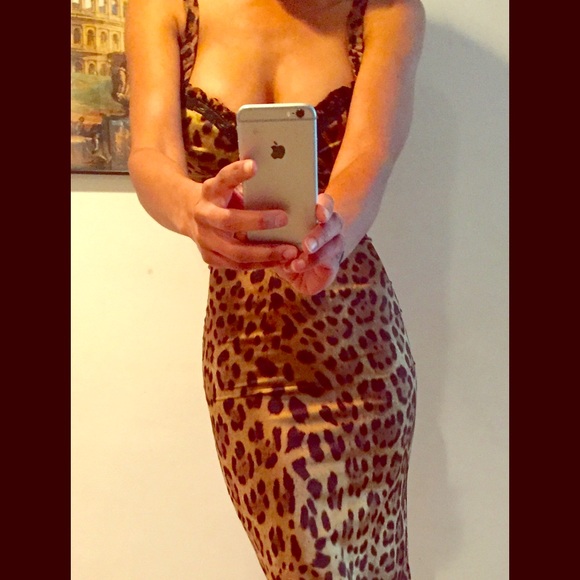 D&G Animal Print Bustier Dress