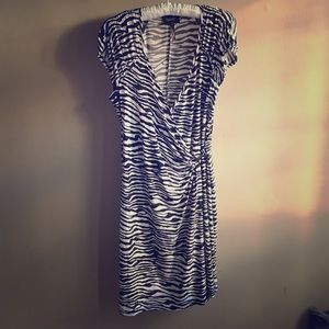 Black and White Wrap Dress
