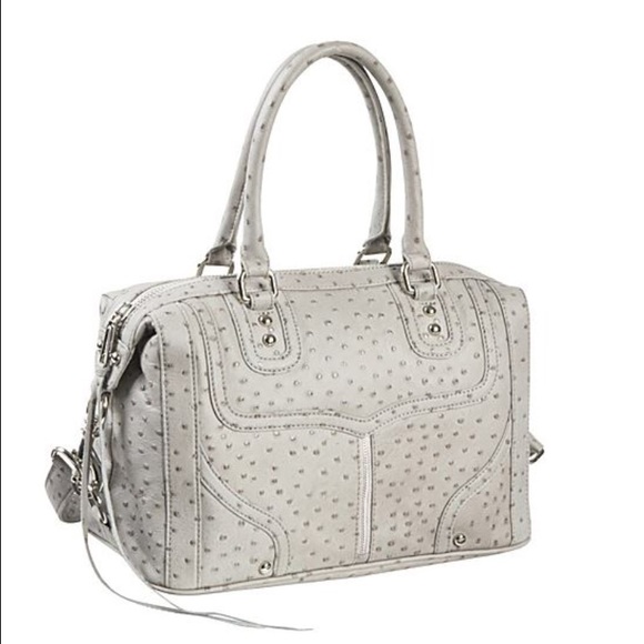 Rebecca Minkoff MAB Satchel in Ostrich Soft Grey