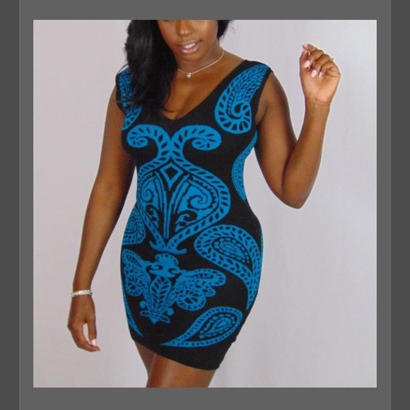 Black and Teal Dress