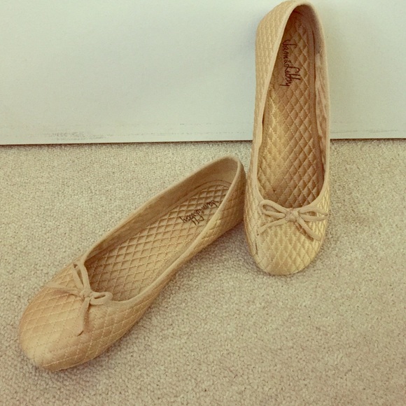 Gold ballerina slippers