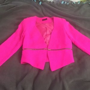 Neon pink blazer