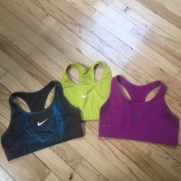 3 Nike Dri-Fit Sports Bras