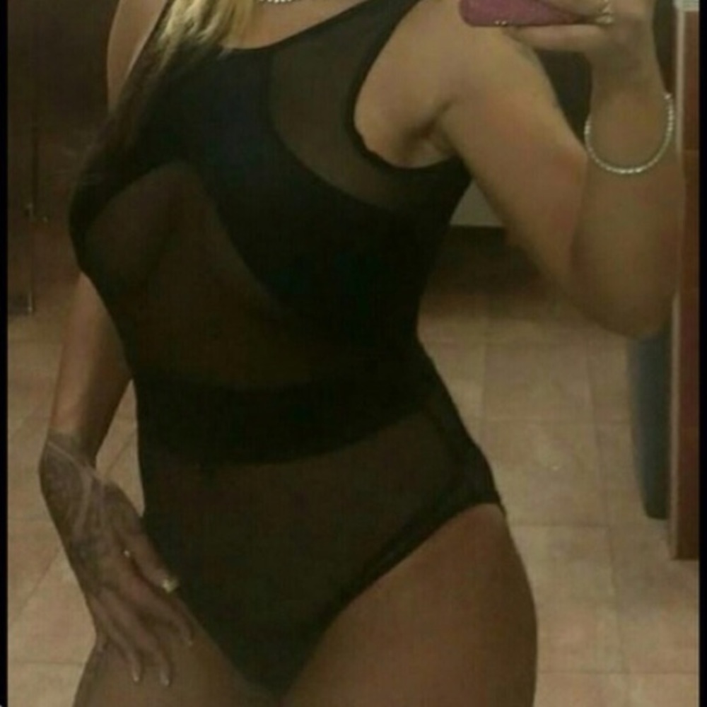 Black Mesh SwimSuit NEW - Picture 6 of 8
