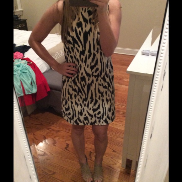 Adorable Black and Beige Cocktail Dress