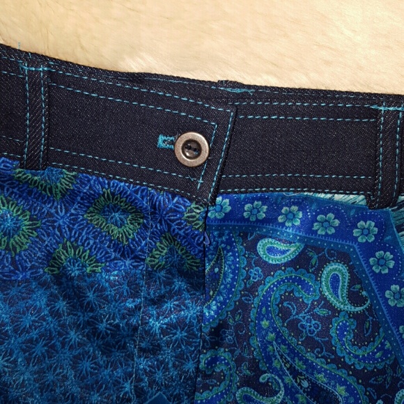 Blue Printed Skirt - Picture 4 of 4