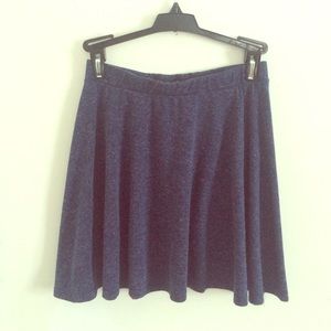 Navy blue jersey skater skirt