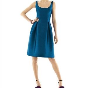 Teal Fit & Flare Bridesmaid Dress