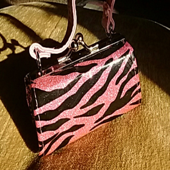 NWOT zebra print change purse