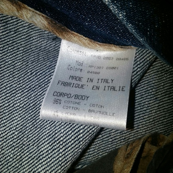 Roberto Cavalli Denim/Leather Skirt - Picture 4 of 4