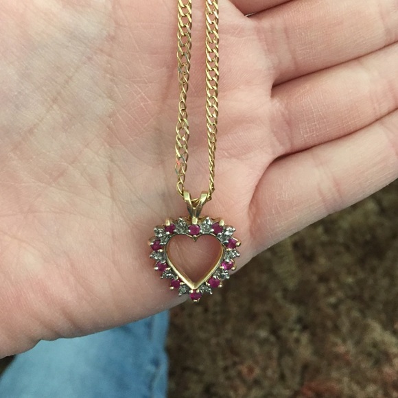 Matching ring/necklace. Ruby