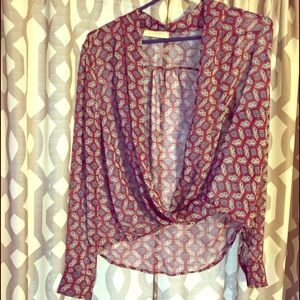 🚫SOLD🚫Open Front Sheer Blouse