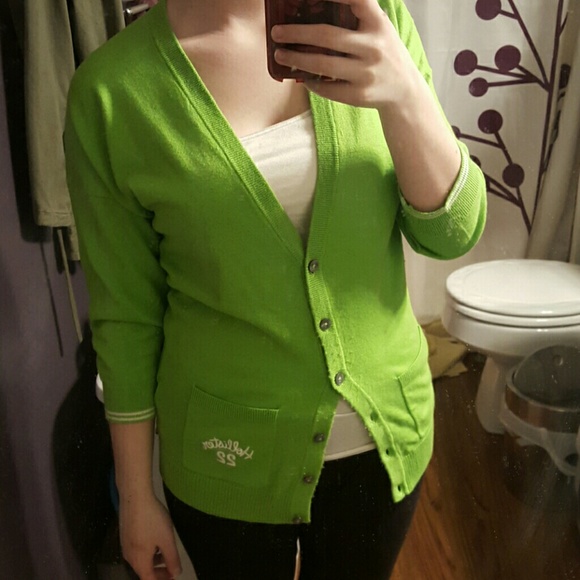Green Hollister Cardigan