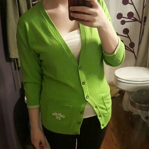 Green Hollister Cardigan