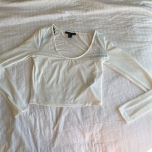 Forever 21 Sheer Scoop Neck Top