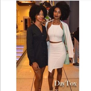 2 piece crop skirt set