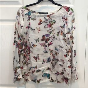 Zara Butterfly Blouse Top