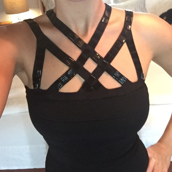 bebe Dresses & Skirts - Black Caged Cocktail Dress