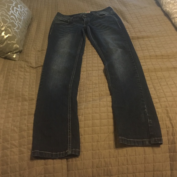 Dark blue straight leg