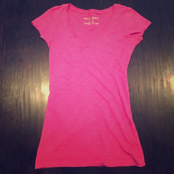 Pink V neck XS