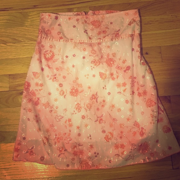 Pink midi skirt