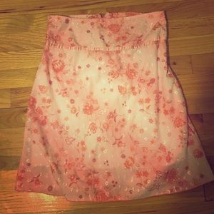Pink midi skirt