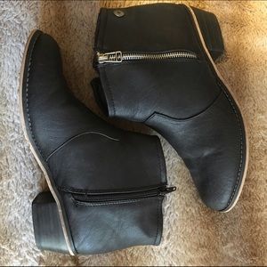 Black ankle booties