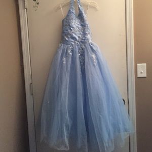 Light blue pageant gown