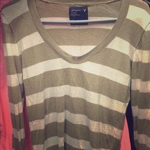 American eagle stripped long sleeve top