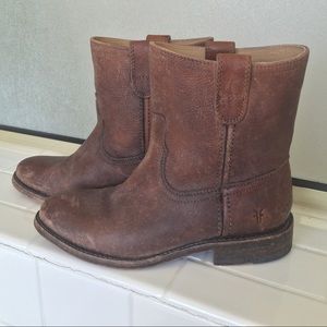 Distressed western boots
