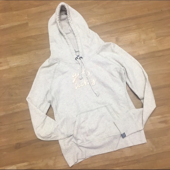 Gilly Hicks Hoodie Sweatshirt Light Grey L
