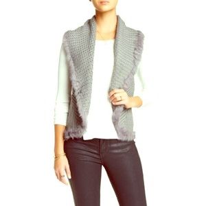 Love Token Fur Lined Sweater Vest