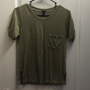 Green J crew pocket shirt