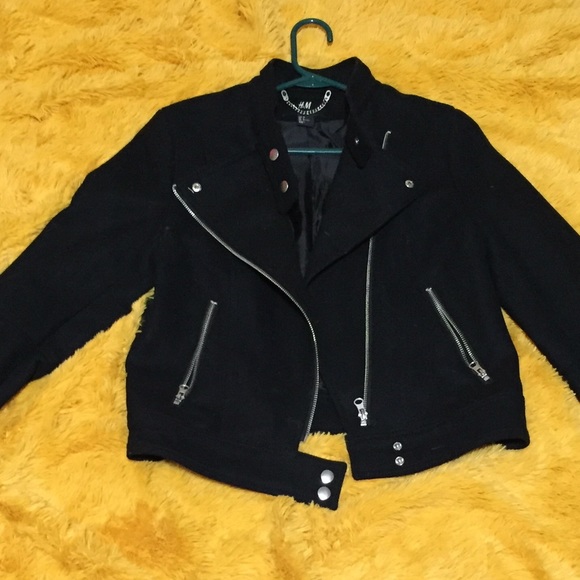 H&M Wool Blend Biker Jacket