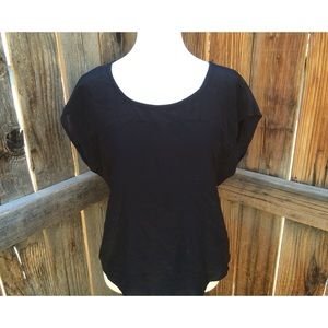Black silk blouse